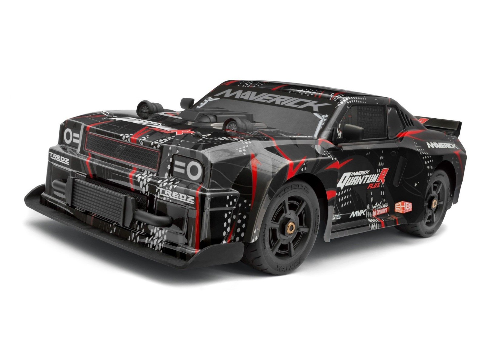 Maverick QuantumR Flux 1/10 4WD 4S brushless RTR - Zwart/Rood