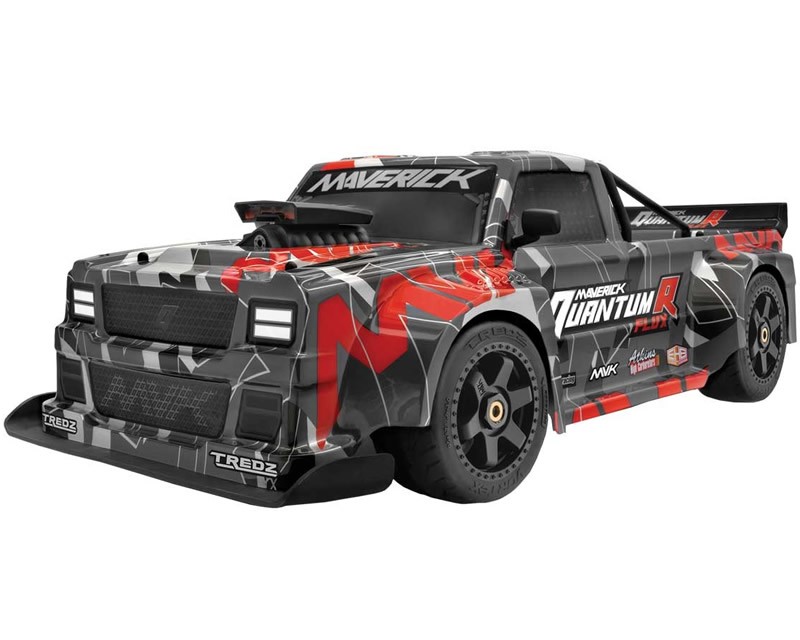 Maverick QuantumR Flux 1/8 4WD 4S brushless race truck RTR - Grijs/Rood