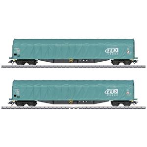 Märklin 47164 H0 set van 2 schuifplanwagens van de NMBS