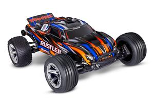 Traxxas Rustler 2WD BL-2S HD Brushless RTR - Oranje - Nu Tijdelijk inclusief TRX-2985-2S powerpack