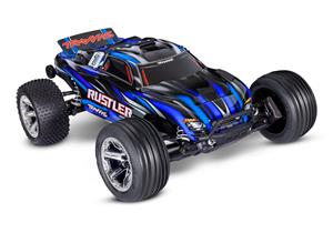 Traxxas Rustler 2WD BL-2S HD Brushless RTR - Blauw - Nu Tijdelijk inclusief TRX-2985-2S powerpack