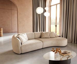 DELIFE Sofa Mairi 330x160 cm Cord Beige