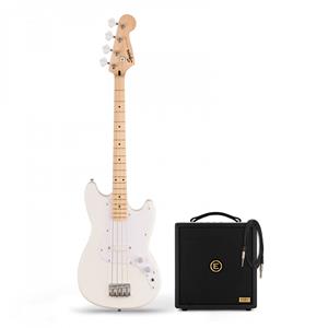 Squier Sonic Bronco Bass MN Arctic White & Eden Orbiter 8 Bass Combo Amp