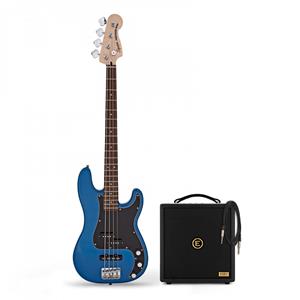 Squier Affinity Precision Bass PJ LRL Lake Placid Blue & Eden Orbiter 8 Bass Combo Amp