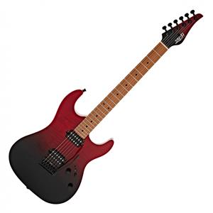 JET Guitars JS-1000 Vulcano Roasted Maple Flamed Transparent Red