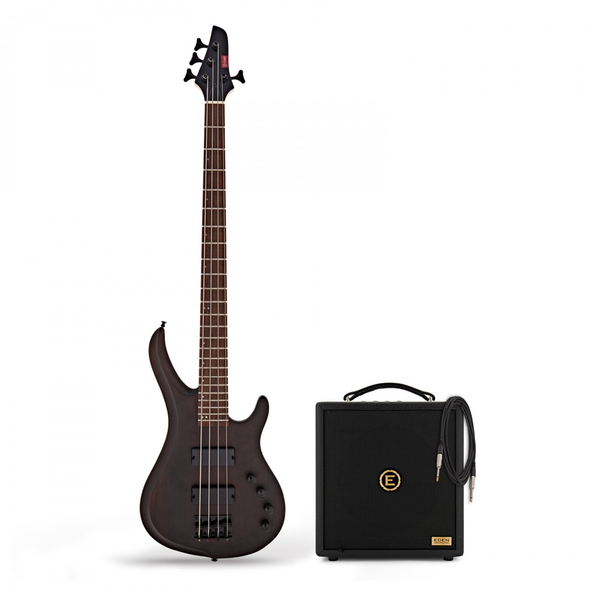 G4M 878 Bass Guitar Walnut Stain & Eden Orbiter 8 Combo Amp