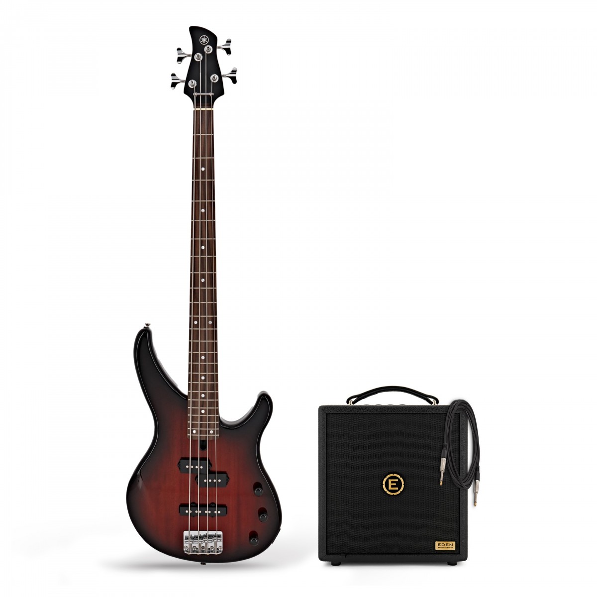 Yamaha TRBX174 Bass Old Violin Sunburst & Eden Orbiter 8 Combo Amp