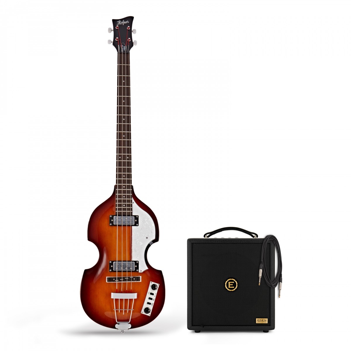 Hofner Ignition Violin Bass Sunburst & Eden Orbiter 8 Combo Amp