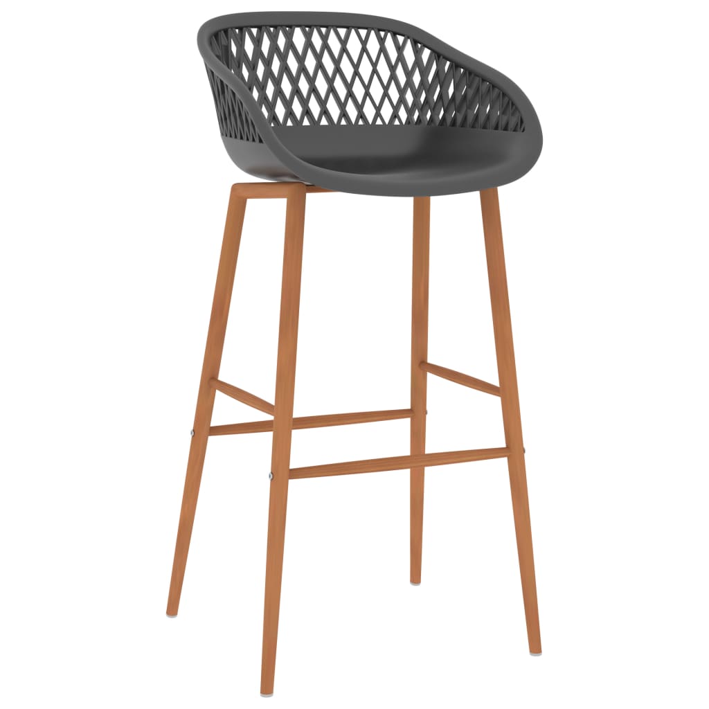 vidaXL Barstoelen 4 st grijs