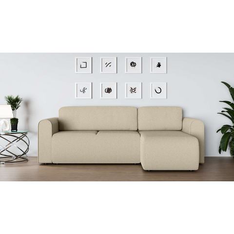 INOSIGN Hoekbank Ecksofa Zacharia wahlweise mit Bettfunktion, BxTxH 250x166x86 cm