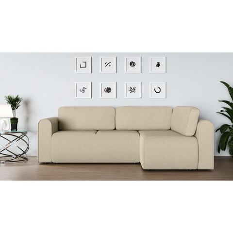 INOSIGN Hoekbank Ecksofa Zacharia wahlweise mit Bettfunktion, BxTxH 250x166x86 cm