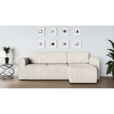 INOSIGN Hoekbank Ecksofa Zacharia wahlweise mit Bettfunktion, BxTxH 250x166x86 cm