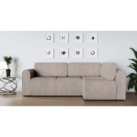 INOSIGN Hoekbank Ecksofa Zacharia wahlweise mit Bettfunktion, BxTxH 250x166x86 cm