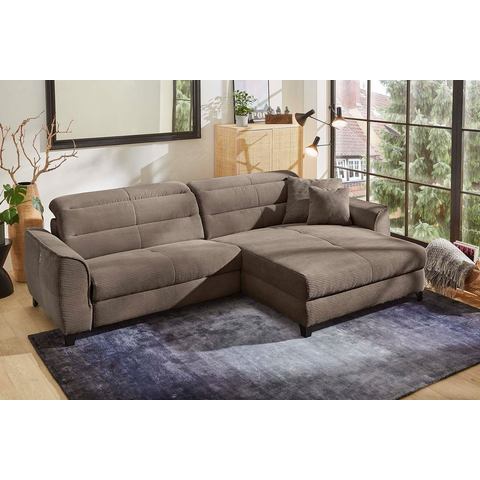 Jockenhöfer Gruppe Hoekbank Double One met 2 x 120 cm brede, elektrisch verstelbare relaxfuncties