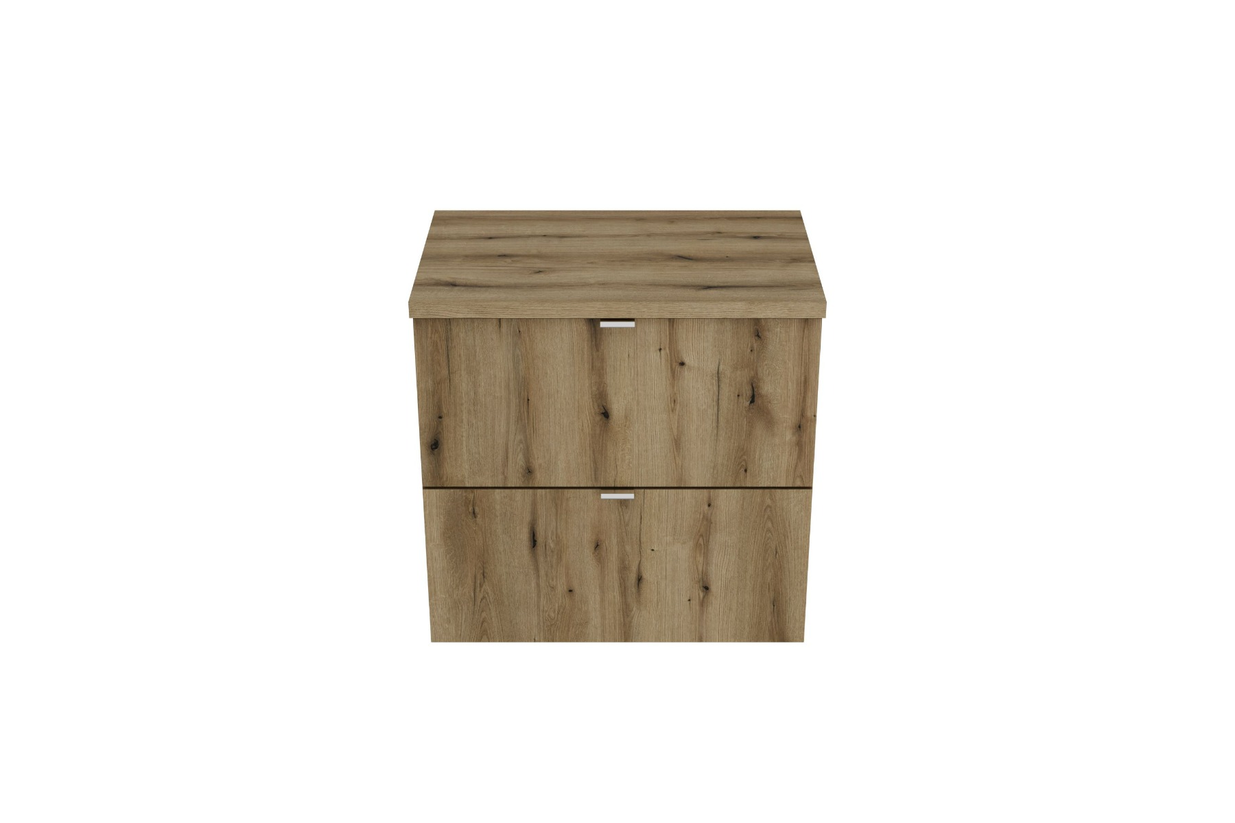 Comad Nova Oak wastafelonderkast 60x40cm eiken met 2 deuren en toppaneel