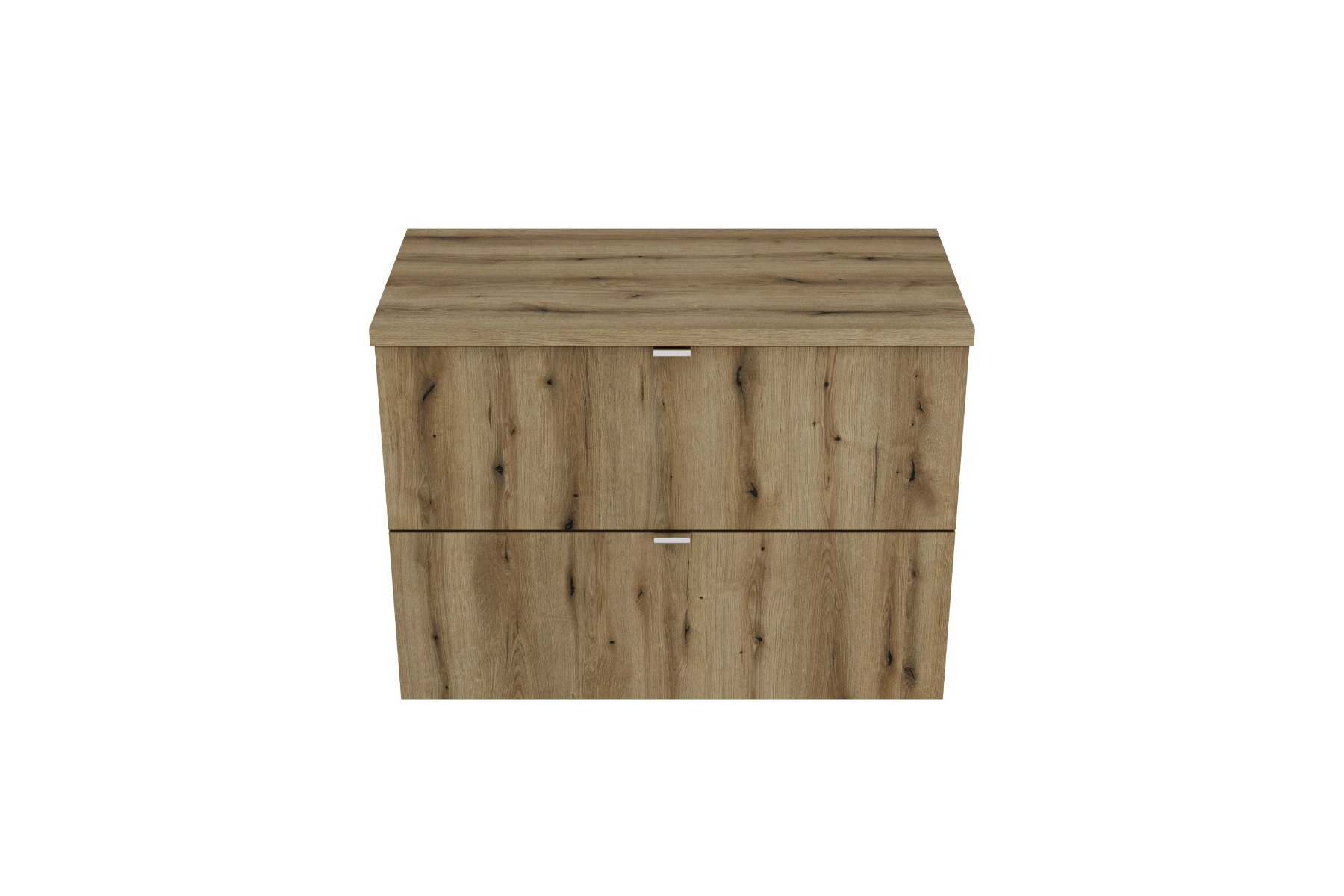 Comad Nova Oak wastafelonderkast 80x40cm eiken met 2 lades en toppaneel