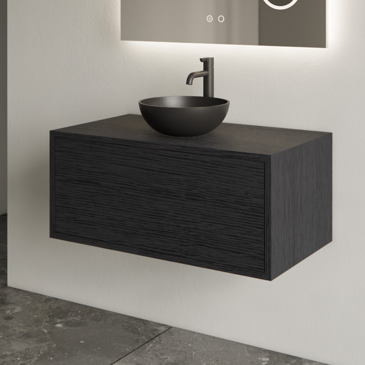 Gliss Design Gliss Desgin Joa badmeubel 60cm black veneer