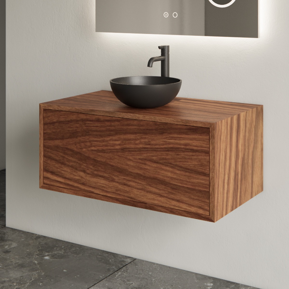 Gliss Design Gliss Desgin Joa badmeubel 60cm walnut