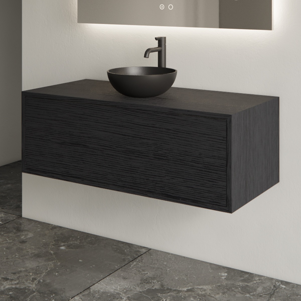 Gliss Design Gliss Desgin Joa badmeubel 90cm black veneer