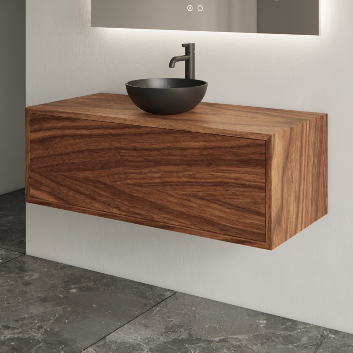 Gliss Design Gliss Desgin Joa badmeubel 90cm walnut