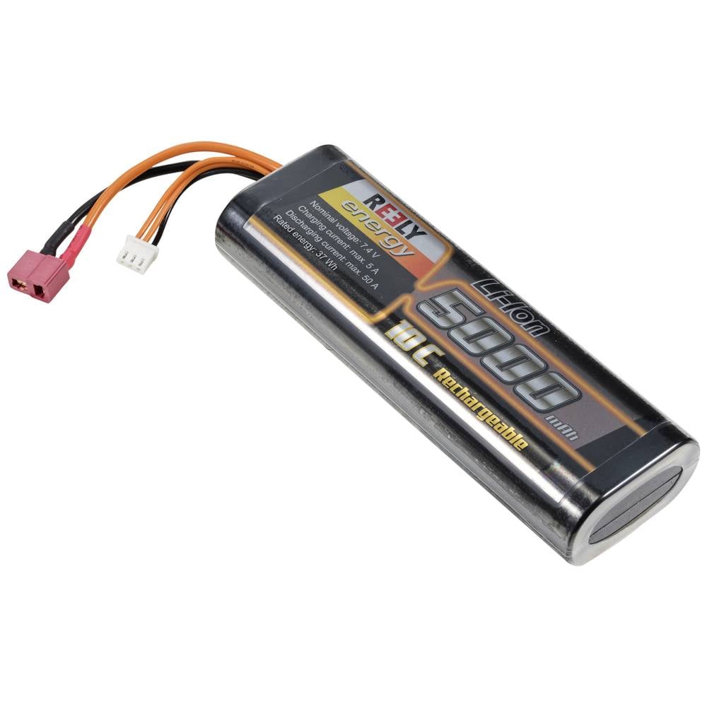 Reely Li-ion accupack 7.4 V 5000 mAh Aantal cellen: 2 10 C Hardcase T-stekkersysteem