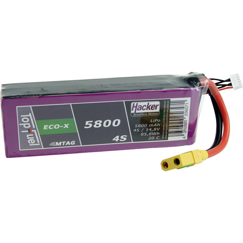 Hacker LiPo accupack 14.8 V 5800 mAh Aantal cellen: 4