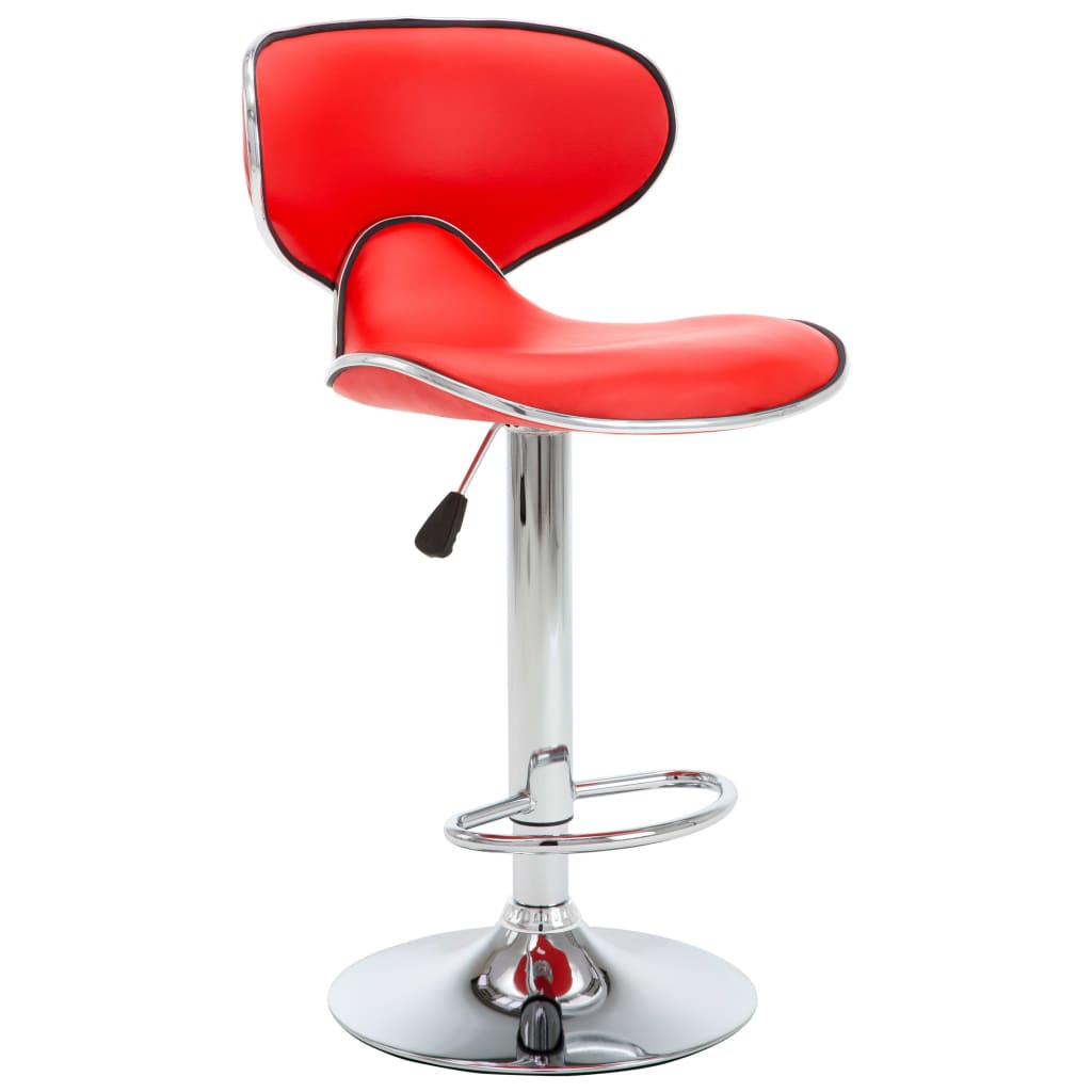 vidaXL Barstoelen 2 st kunstleer rood