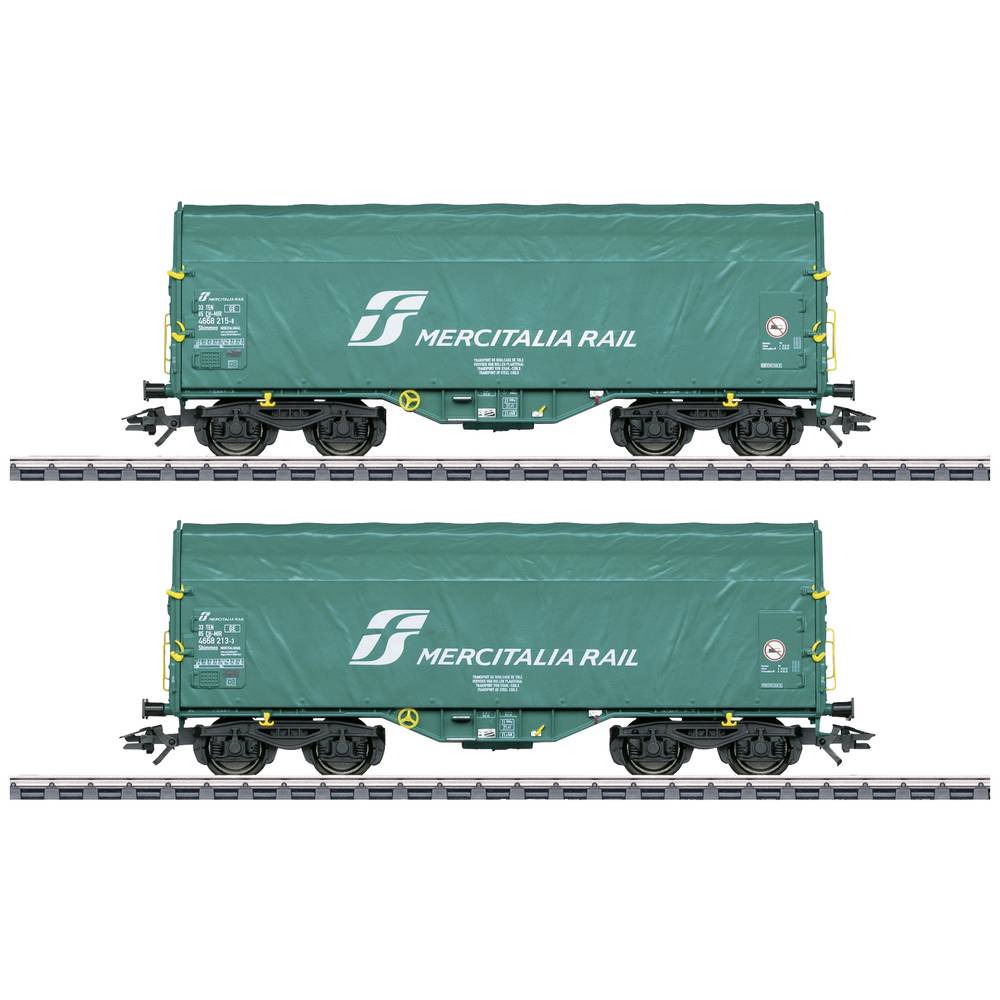 Märklin 47228 H0 2-delige set schuifplankenwagens Shimmns van Mercialia Rail S.r.l.