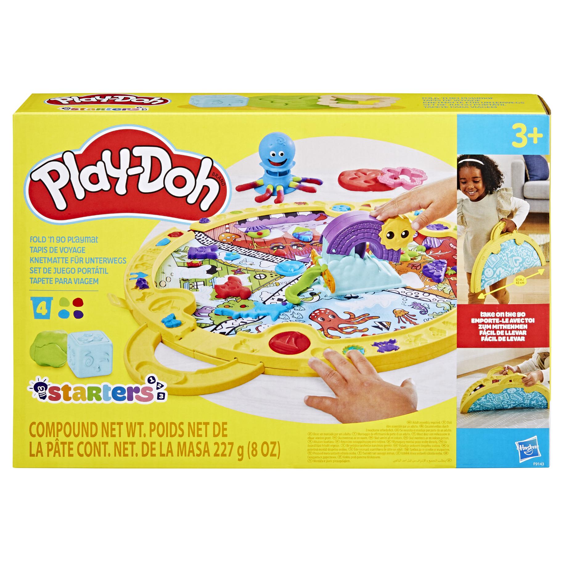 Hasbro Play-Doh Fold & Go Playmat Starter Set Arts and Crafts Toys for Kids 3+