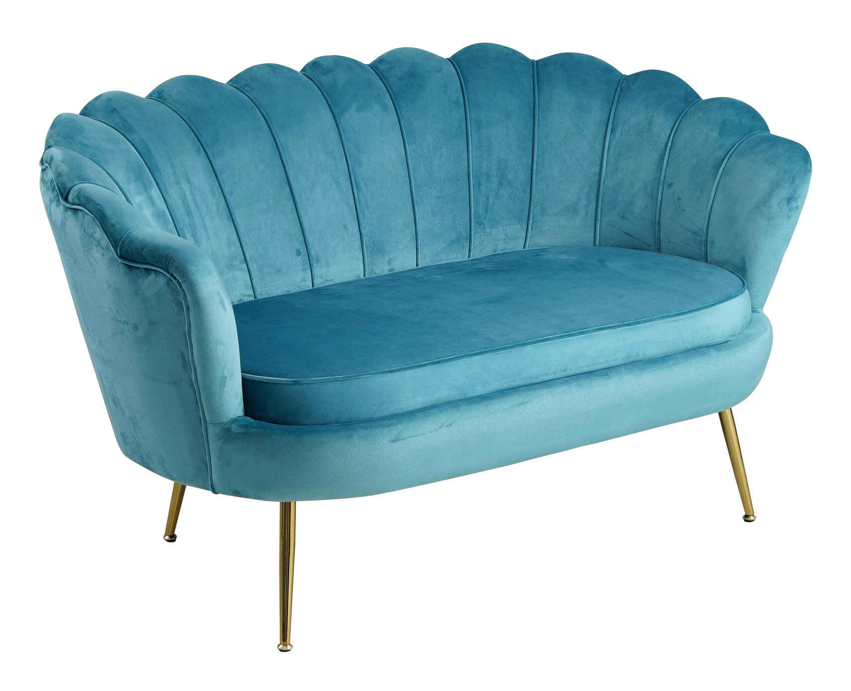 Artistiq Living Artistiq Bank Libby, Velvet, 136cm - Blauw