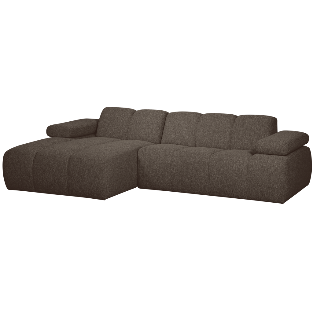 WOOOD-collectie Mojo Chaise Longue Links Boucle Bruin Melange