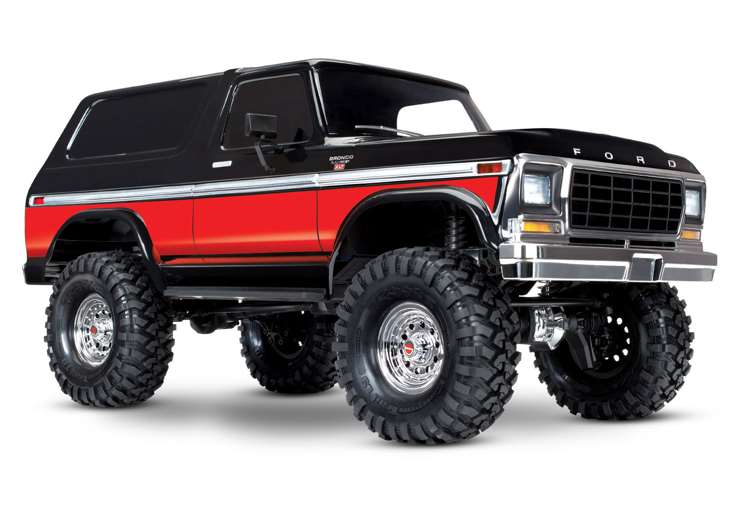 Traxxas TRX-4 1979 Ford Bronco Crawler - Rood (Clipless Body)