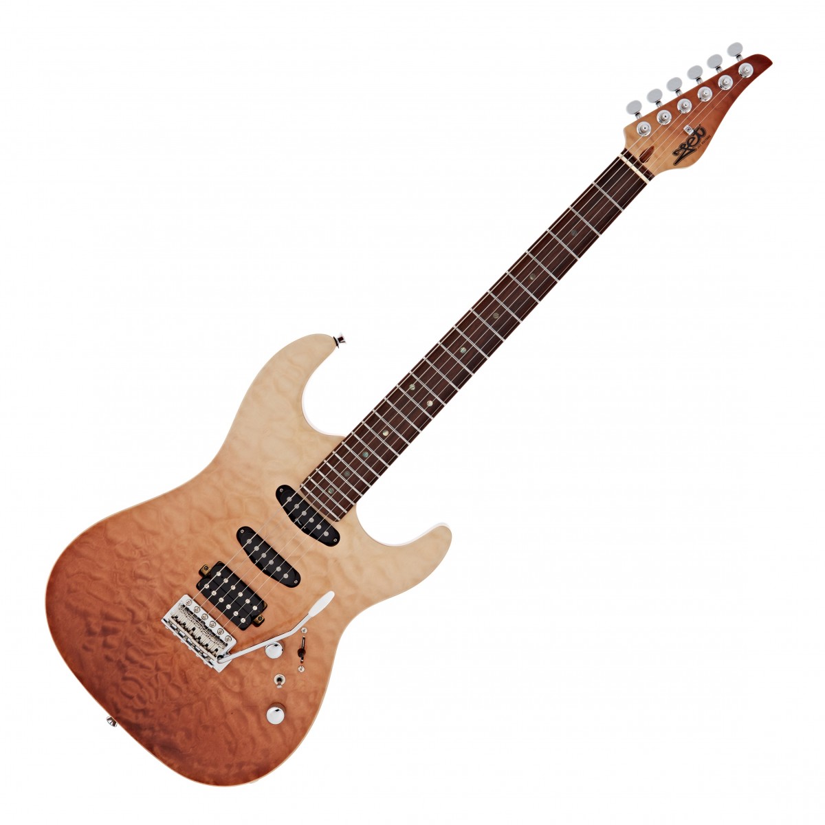 JET Guitars JS-45FB Elite Series HSS Rosewood Fireburst