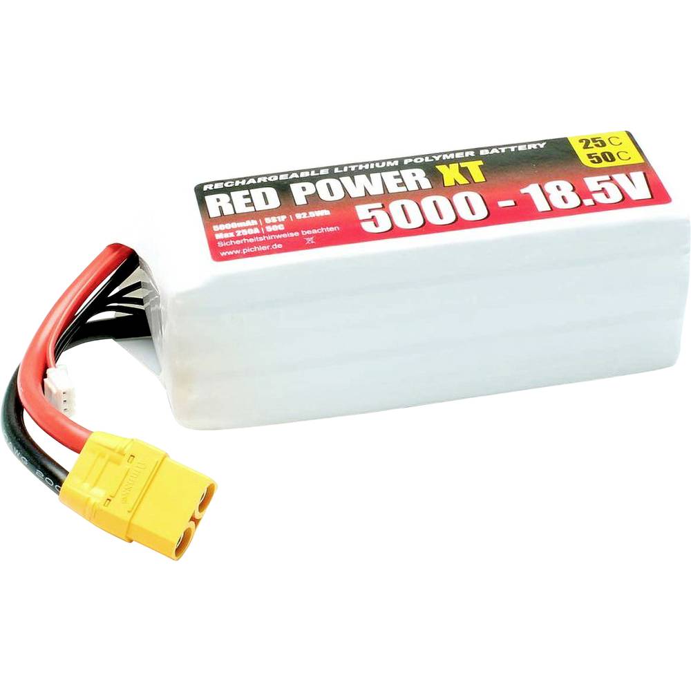 Red Power LiPo accupack 18.5 V 5 Ah 25 C Softcase XT90