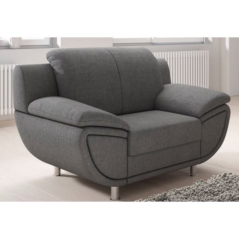 TRENDMANUFAKTUR Fauteuil Rondo, loungestoel naar keuze met comfortabele binnenvering, met extra brede armleuningen