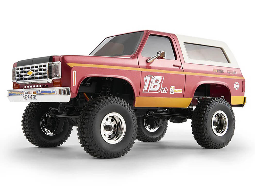 FMS 1/24 FCX24 Pro Chevrolet K5 blazer Pro brushless Crawler RTR - Rood