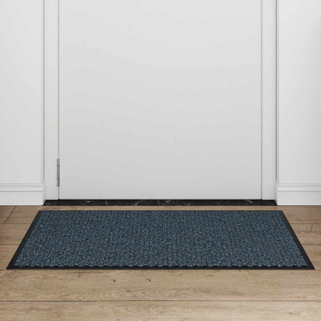 vidaXL Deurmat 60x90 cm blauw