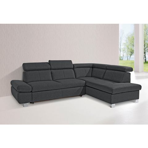 Exxpo - sofa fashion Hoekbank Happy, incl. hoofd- en armleuningverstelling, L-vorm