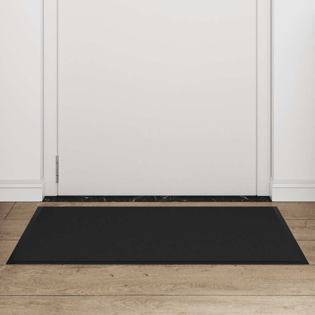 vidaXL Deurmat 60x90 cm zwart