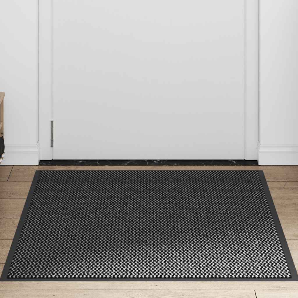 vidaXL Deurmat 90x120 cm antracietkleurig