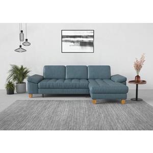 Sit&more Hoekbank Westham L-vorm met récamier, met of zonder slaapfunctie, bedkist, voeten eiken
