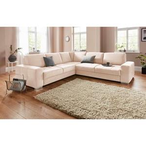 Sit&more Hoekbank Santorini L-vorm met binnenvering en zitdiepteverstelling, naar keuze met slaapfunctie