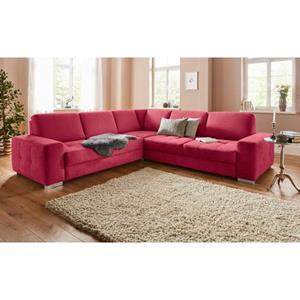 Sit&more Hoekbank Santorini L-vorm met binnenvering en zitdiepteverstelling, naar keuze met slaapfunctie