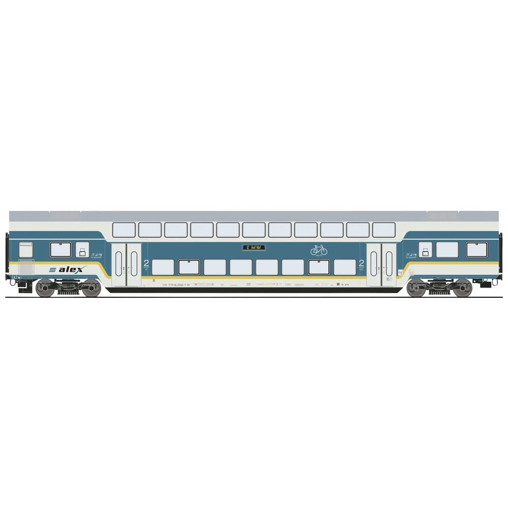 Roco 6200104 H0 dubbeldeksrijtuig alex van Landenbahn GmbH 2e klas DBpz, treinbestemming: Hof Hbf