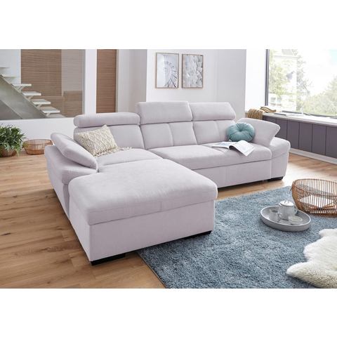 Exxpo - sofa fashion Hoekbank Salerno, incl. hoofd- en armdeelverstelling, elegant & comfortabel, L-vorm