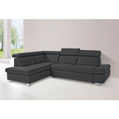 Exxpo - sofa fashion Hoekbank Happy, incl. hoofd- en armleuningverstelling, L-vorm