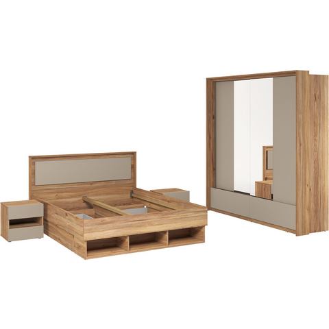 INOSIGN Slaapkamerserie Wharton, compleet slaapkamer (set, 4-st) FSC-gecertificeerd houtmateriaal, kledingkast met binneninrichting (4-delig)