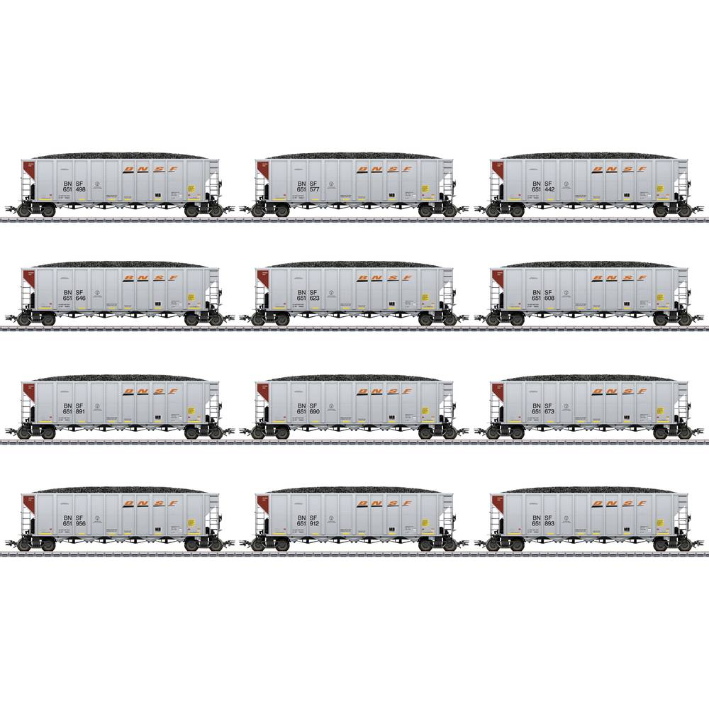 Märklin 45666 H0 set van 12 US Hopper Cars van de BNSF