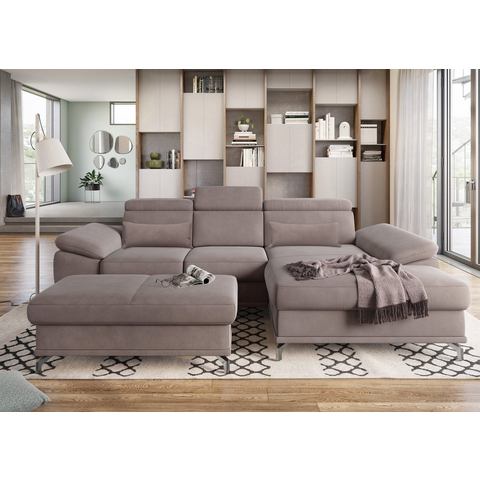 Sit&more Hoekbank Cabrio L-vorm, met zitdiepteverstelling, arm- en hoofdsteunverstelling