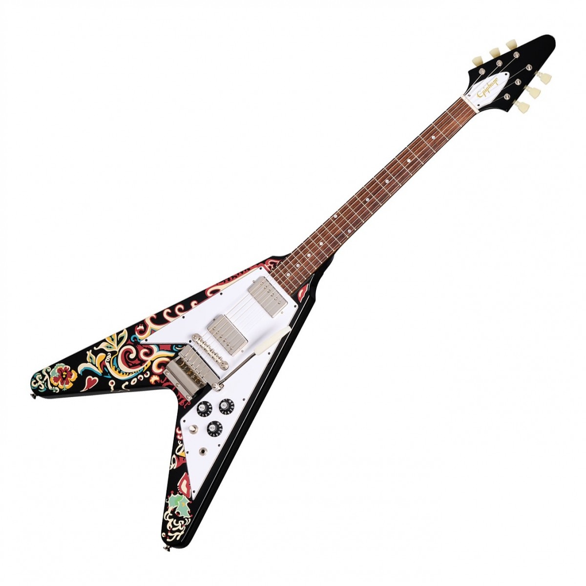 Epiphone Jimi Hendrix Love Drops Flying V Inspired by Gibson Custom Ebony
